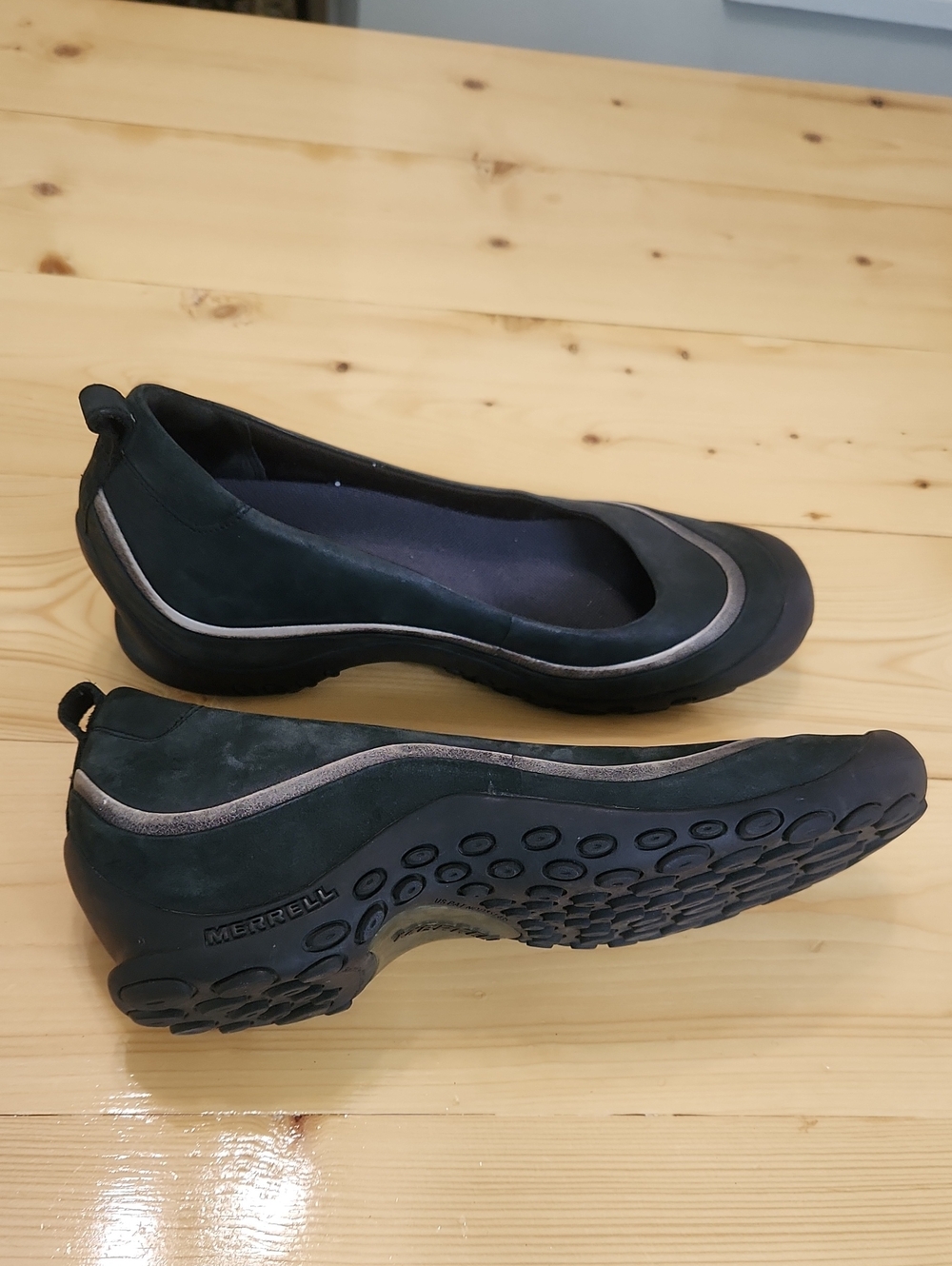 Merrell Plaza Ballet Black Suede Comfort Slip On Flats Size 10